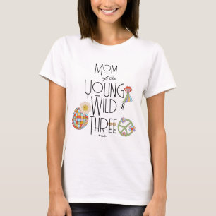 Young, Wild & Three   Girl Birthday T-Shirt   Boho