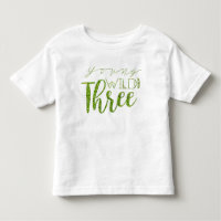 Young Wild & Three | Green Glitter | 3rd Birthday