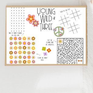 Young, Wild & Three   Kids Activity Placemat   (2)