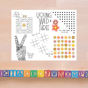 Young, Wild & Three   Kids Activity Placemat   (3)
