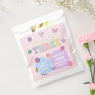Young Wild & Three Preppy Patch 3rd Birthday Party Favour Bags