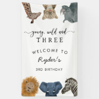 Young Wild Three Safari Boy Birthday Party