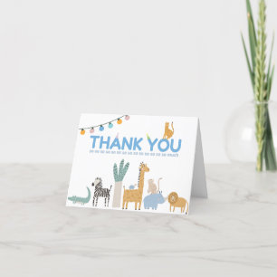 Young, Wild & Three Thank You Cards