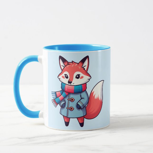 Young winter red fox mug (Left)