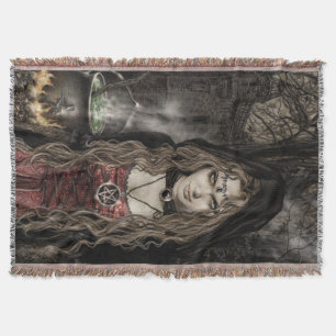 Young Witch Throw Blanket