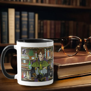 Young Wizard Fantasy Library Books Dragon Mug
