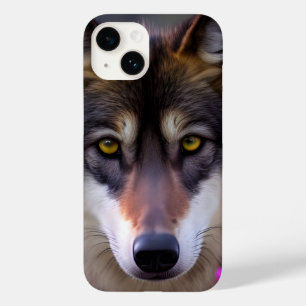 Young wolf stare Case-Mate iPhone 14 case