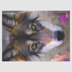 Young wolf Stare Tissue Paper