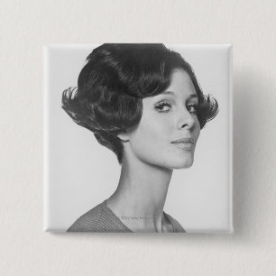 Young Woman 15 Cm Square Badge