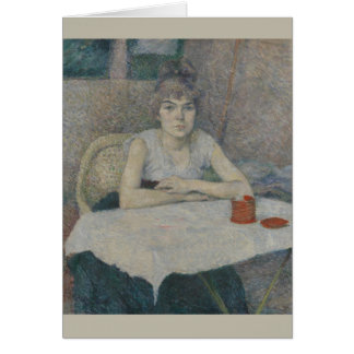 Young Woman at a Table by Henri Toulouse-Lautrec