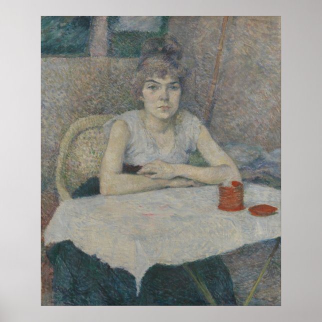Young Woman at a Table Toulouse-Lautrec Poster (Front)
