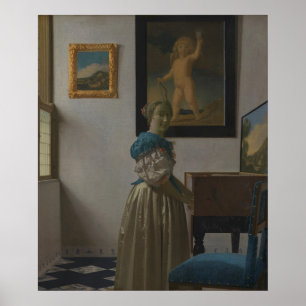 Young Woman at a Virginal — Vermeer Poster