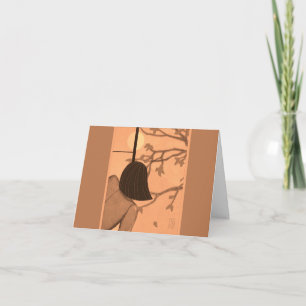 Young Woman at Shoji Screen AUTUMN Blank Note  Card