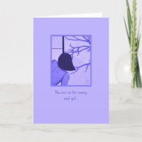 Young Woman at Shoji Screen Birthday Card