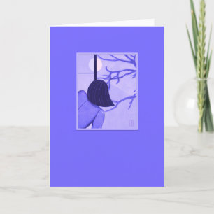Young Woman at Shoji Screen Blank Card