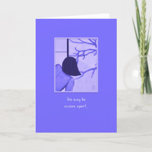 Young Woman at Shoji Screen Moon Rabbit Card