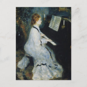 Young Woman at the Piano by Renoir Postcard