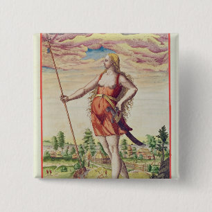 Young Woman from a Neighbouring Tribe to the 15 Cm Square Badge