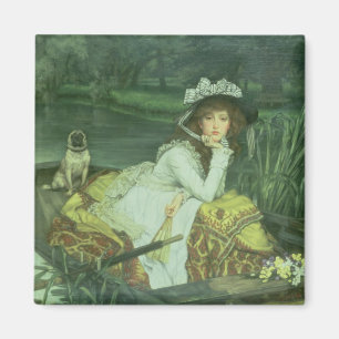 Young Woman in a Boat, or Reflections, c.1870 (oil Magnet