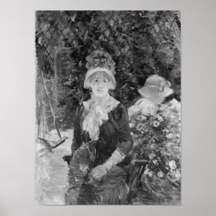 Young Woman in a Garden, 1883 Poster