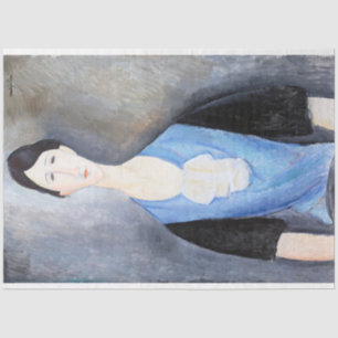 Young Woman in Blue, Modigliani Tissue Paper