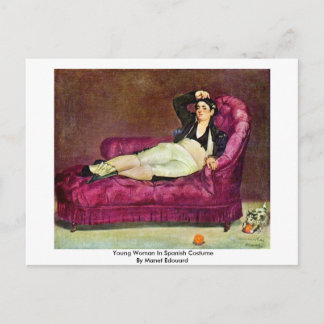 Young Woman In Spanish Costume By Manet Edouard Postcard
