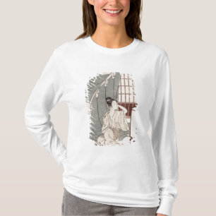Young woman kneeling by her mosquito net, 1766 T-Shirt