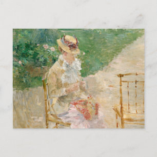 Young Woman Knitting   Berthe Morisot Postcard