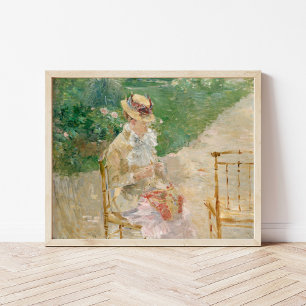 Young Woman Knitting Berthe Morisot Poster