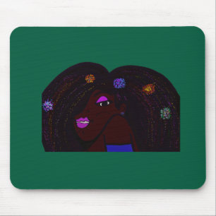 Young Woman of Color Animation Mouse Mat