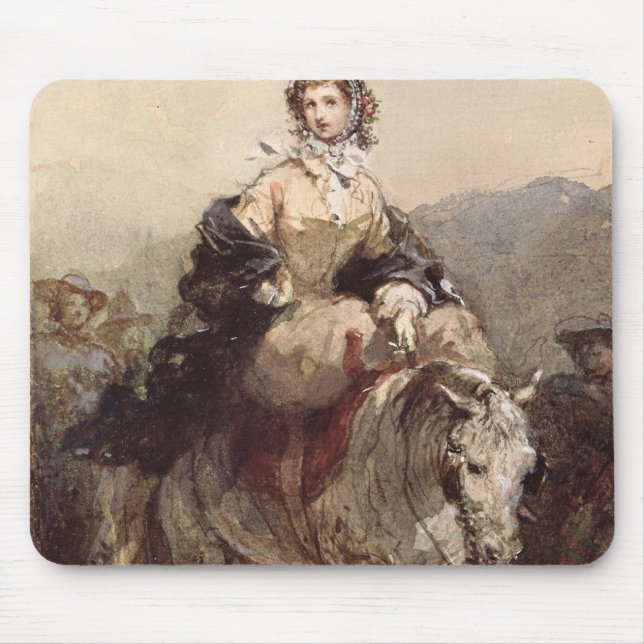Young Woman on a Horse Mouse Mat (Front)