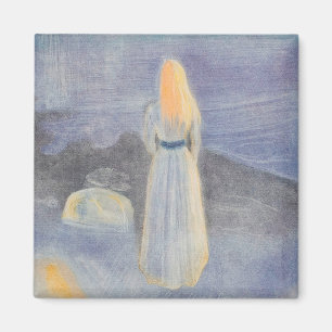young Woman on the Beach (1896) by Edvard Munch Magnet