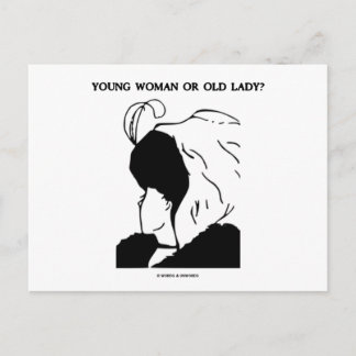 Young Woman Or Old Lady? (Optical Illusion) Postcard