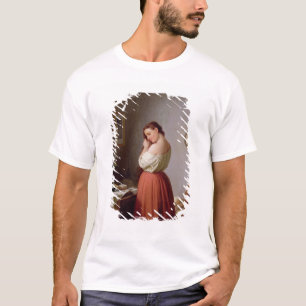 Young Woman Plaiting her Hair T-Shirt