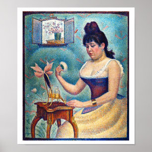 Young Woman Powdering Herself Poster