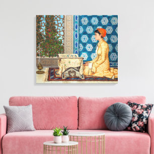 Young Woman Reading   Osman Hamdi Bey   Canvas Print