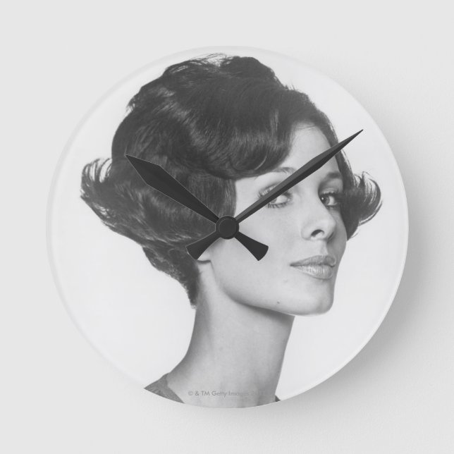 Young Woman Round Clock (Front)