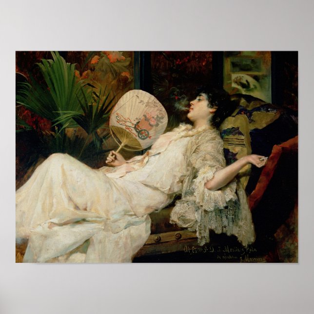 Young Woman Smoking, 1894 Poster (Front)