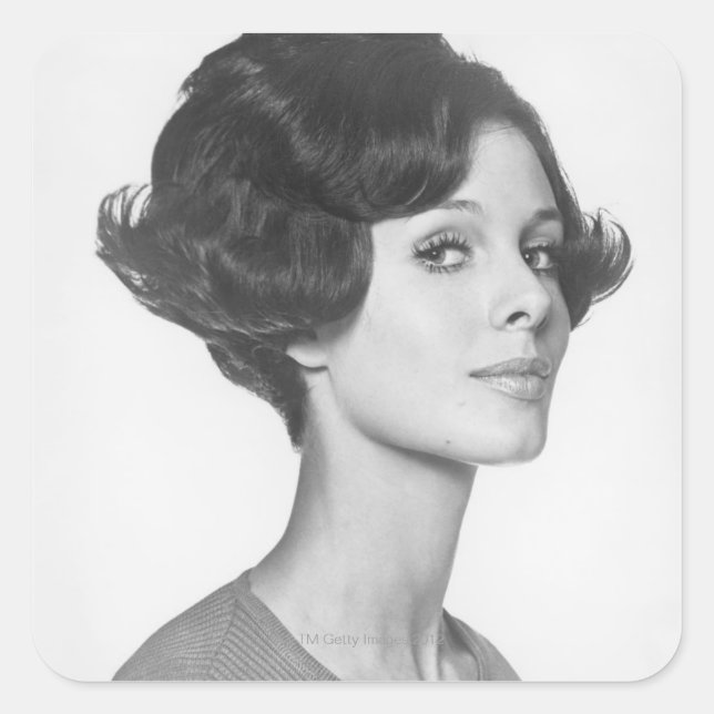 Young Woman Square Sticker (Front)