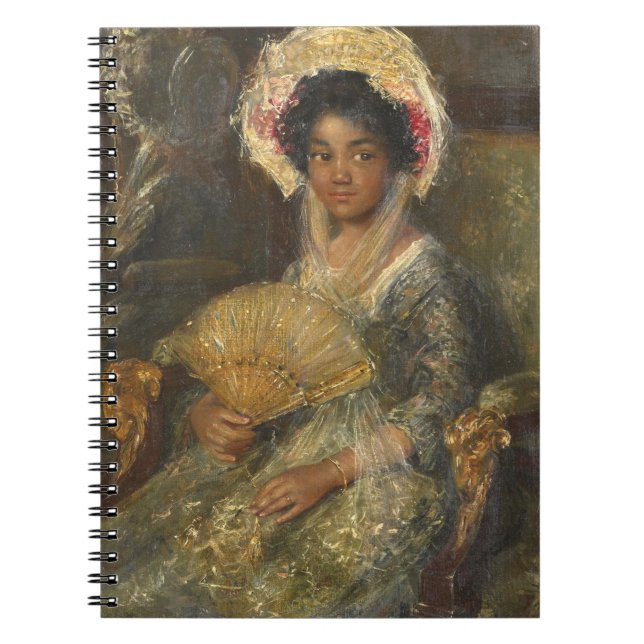 Young Woman with a Fan Isabella Simon Maris Art Notebook (Front)