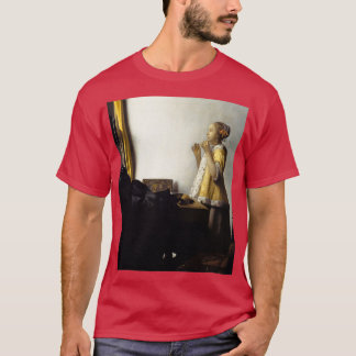 Young Woman with a Pearl Necklace 1664 Johannes Ve T-Shirt