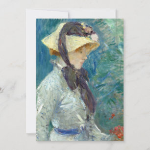 Young Woman with a Straw Hat   Berthe Morisot