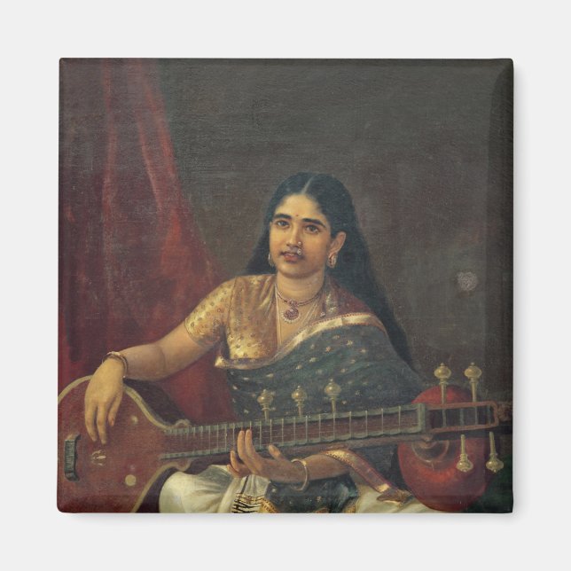 Young Woman with a Veena Magnet (Front)