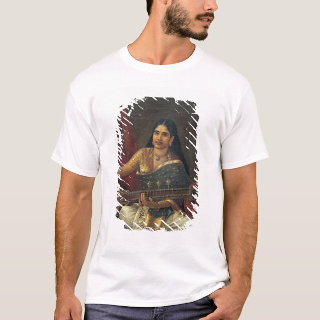 Young Woman with a Veena T-Shirt (Front)