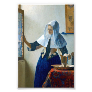 Young Woman with a Water Pitcher by Vermeer Photo Print