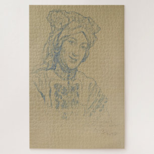 Young Woman with Folk Headdress – Alphonse Mucha Jigsaw Puzzle