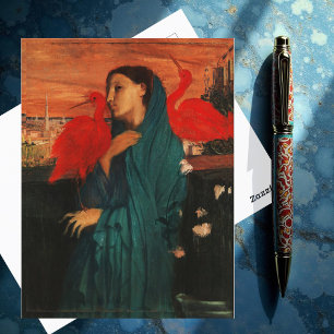 Young Woman with Ibis by Edgar Degas  Postcard