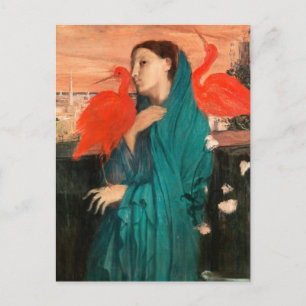 Young Woman with Ibis by Edgar Degas Postcard