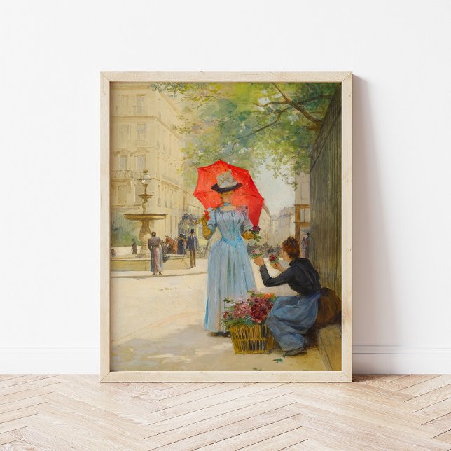 Young Woman with Umbrella | Victor Gabriel Gilbert Poster (Creator Uploaded)