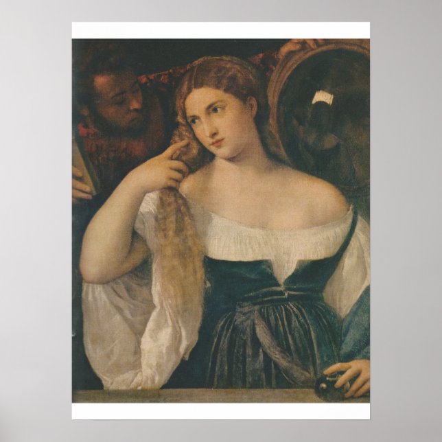 YOUNG WOMN AT HER TOILET c. 1513 TITIAN-POSTER Poster (Front)